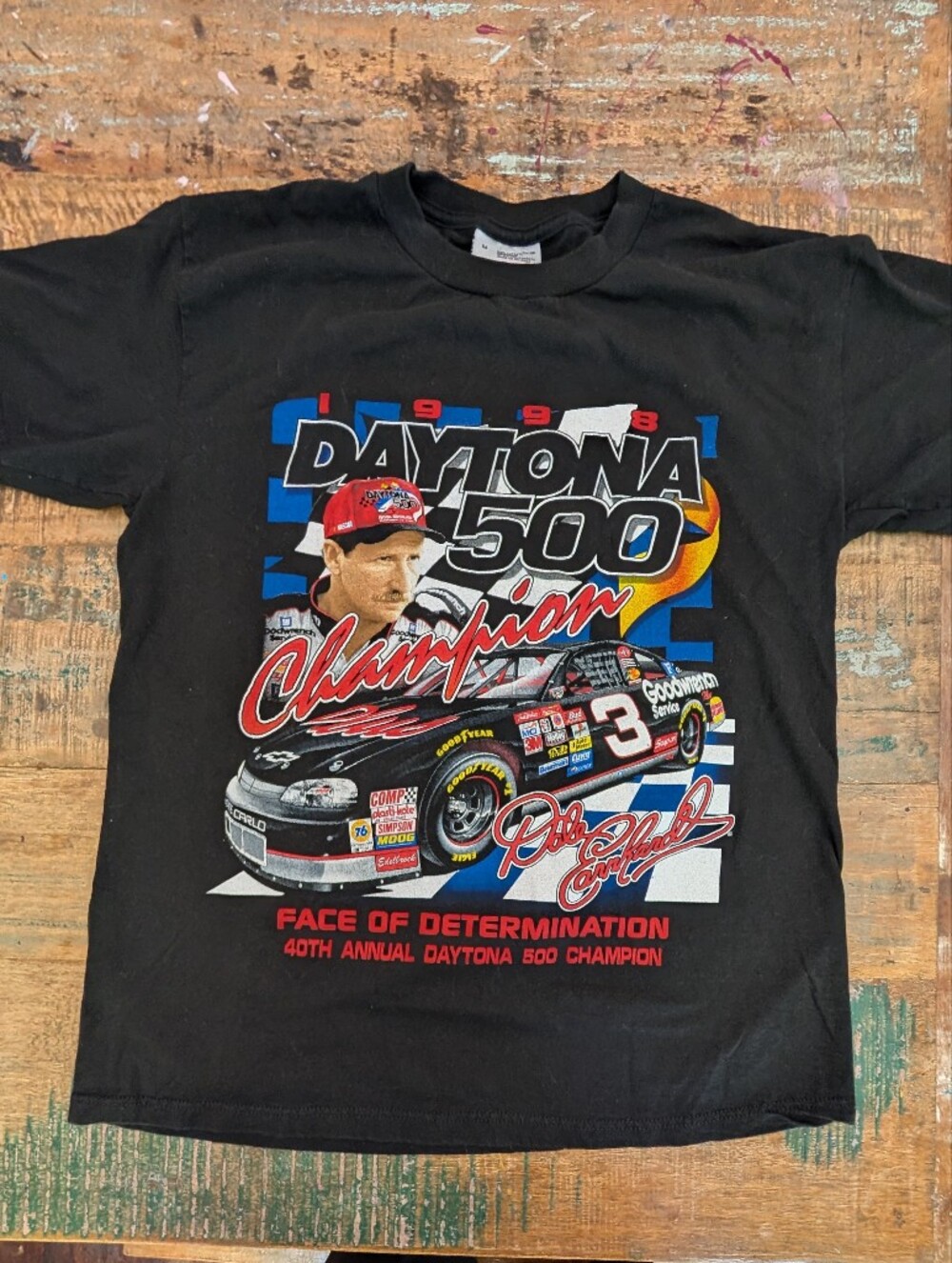 Vintage Dale Earnhardt Senior 1998 Daytona 500 Champion NASCAR T-shirt Medium